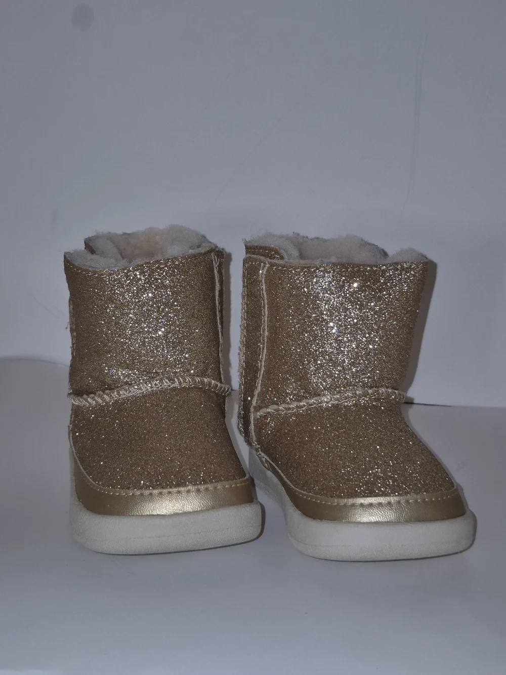 UGG Kids Glittery Gold Shearling Boots